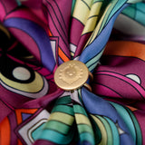 Scarf Ring / Gold / 100x100 cm