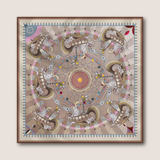 Mousse Carousel / Silk / 140x140 cm