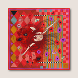 Poppies of Love / Silk / 140x140 cm